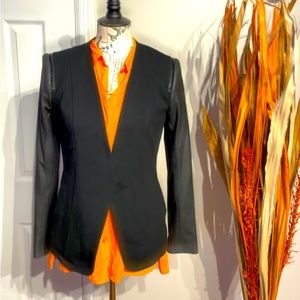 NWOT Faux Leather Zip One eyelet Rave Rock Work Fit Flare Fall Modern Minimalist